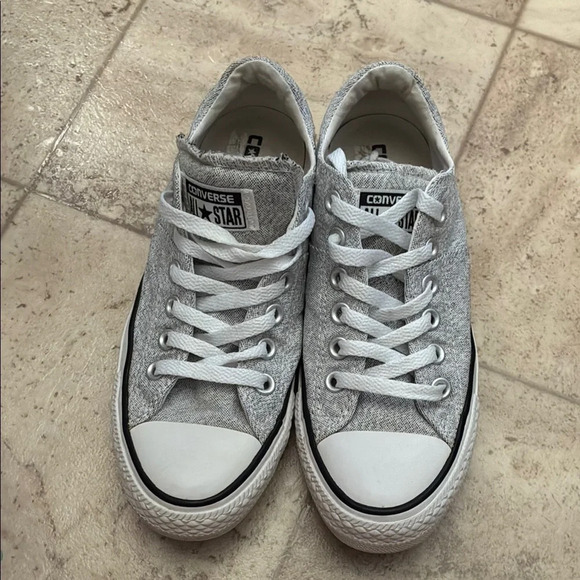 Converse Gray and White Chuck Taylor Sneakers - Picture 3 of 15